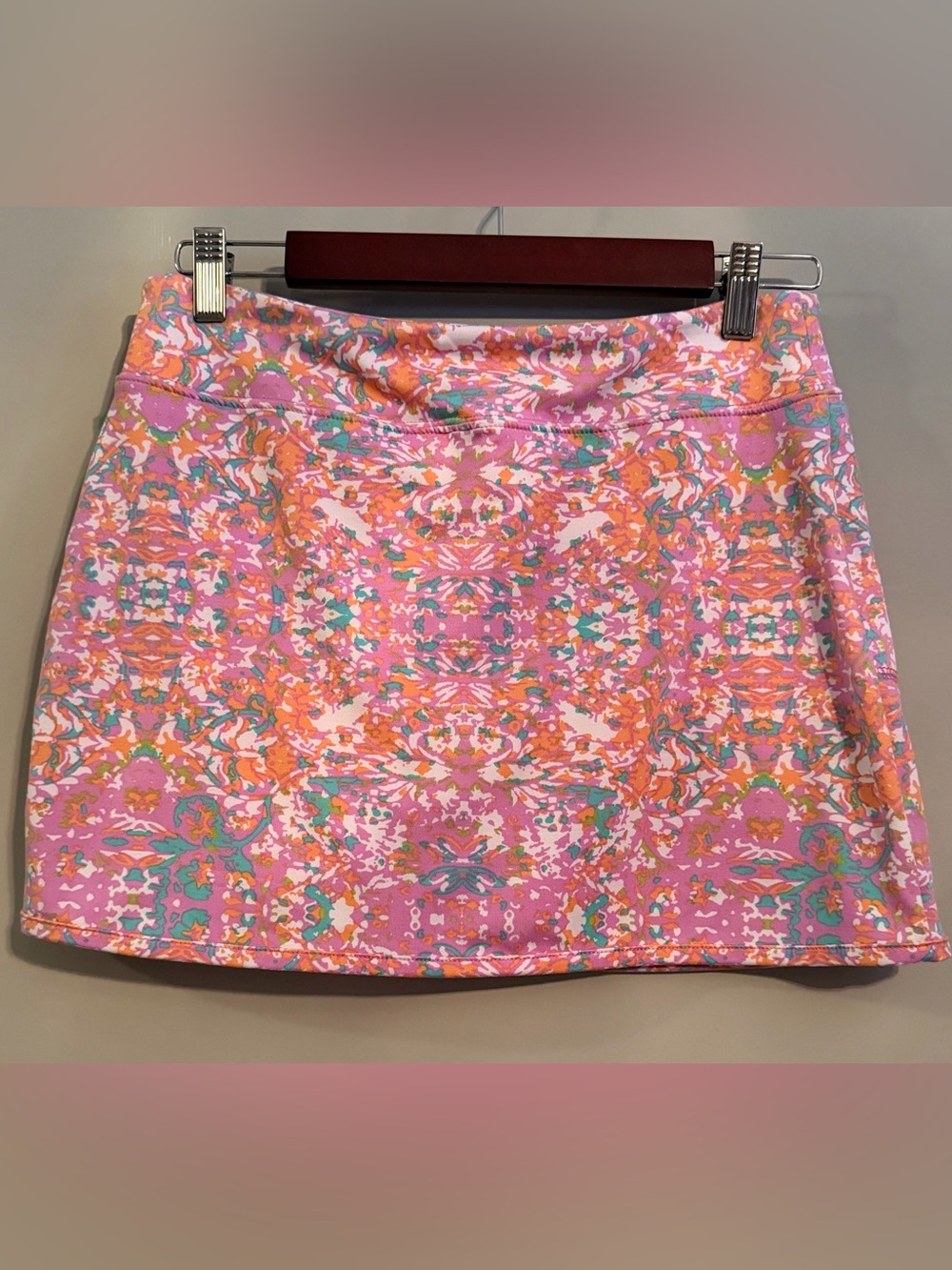 Soybu Pink Orange Teal Athletic Skort with Multicolor Print Size Small - Picture 5 of 7